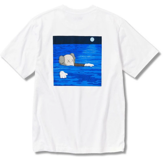 Kaws Blue Graphic White Tee