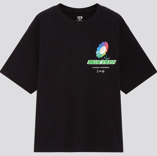 Billie Ellish x Takashi Murakami Flower Black Tee