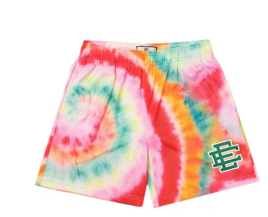 Eric Emanuel Green Tye Dye Green Logo Shorts