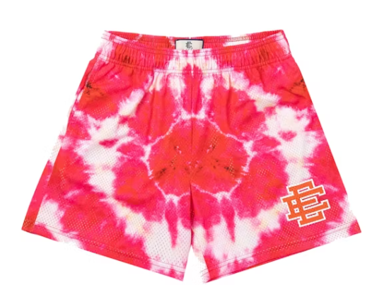 Eric Emanuel Hot Pink Tye Dye Red Logo Shorts