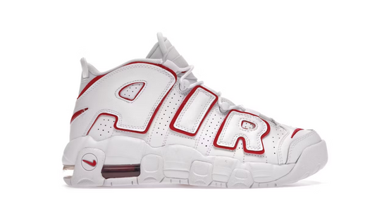 Nike Air More Uptempo White Varsity Red Outline (GS)
